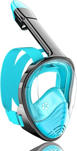 Full Face Snorkel Mask 180 Degree Panoramic View Snorkel Set Anti-Fog Anti-Leak
