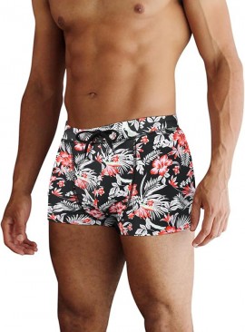 Mens Square Leg Swim Briefs Tight Swimsuit Athletic Bathing Suit Swimwear with Liner