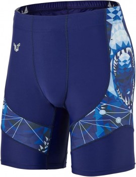 Mens Rash Guard Swim Shorts Compression Swimming Jammer Cool Dry Active