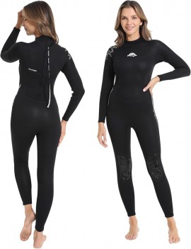 Women Men Wetsuit 2/3mm Neoprene Wet Suits Front/Back Zip in Cold Water Full Body
