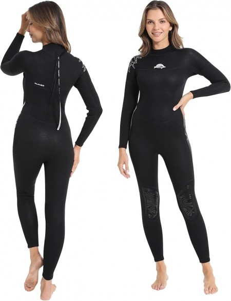 Women Men Wetsuit 2/3mm Neoprene Wet Suits Front/Back Zip in Cold Water Full Body
