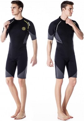 Mens Wetsuits 1.5mm 3mm Premium Neoprene Back Zip Shorty Dive Skin