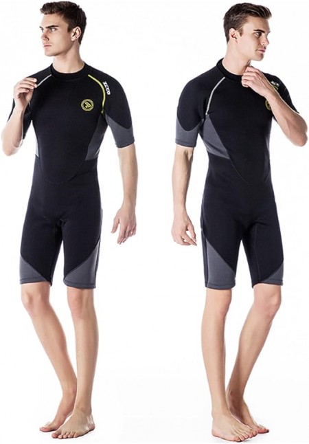 Mens Wetsuits 1.5mm 3mm Premium Neoprene Back Zip Shorty Dive Skin