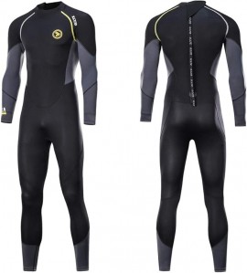 Ultra Stretch 3mm Neoprene Wetsuit Back Zip Full Body Diving Suit 1 Piece for Men