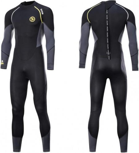 Ultra Stretch 3mm Neoprene Wetsuit Back Zip Full Body Diving Suit 1 Piece for Men