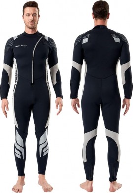 Wetsuits for Men Women 3mm Front Zip Full Wetsuit Full Body Diving Suit